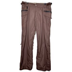686 Ace Snowboard Snow Pants Faux Leather Trim Artist Collab Womens Size Medium